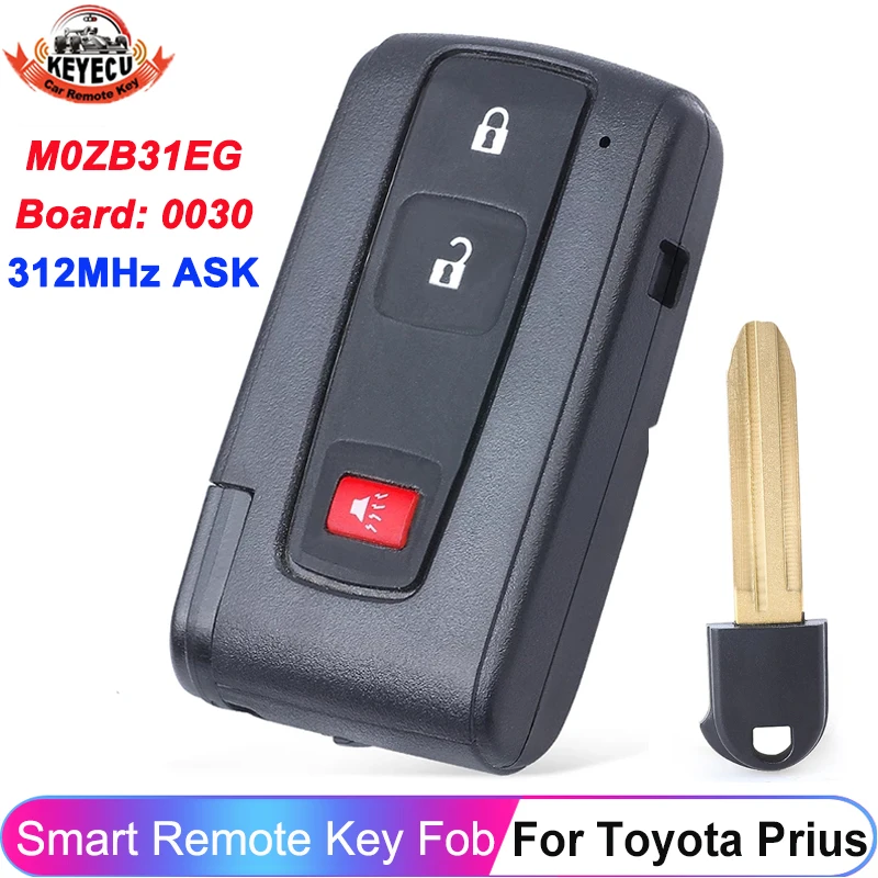 

KEYECU FCC ID: MOZB31EG For Toyota Prius Hybrid 2004 2005 2006 2007 2008 2009 Keyless Remote P/N: 89994-47061 Key Fob Board 0030