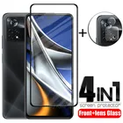 4-в-1 для Xiaomi Poco X4 Pro 5G стекло для Poco X4 Pro закаленное стекло полная Защита экрана для Poco M3 M4 X3 X4 Pro стекло объектива