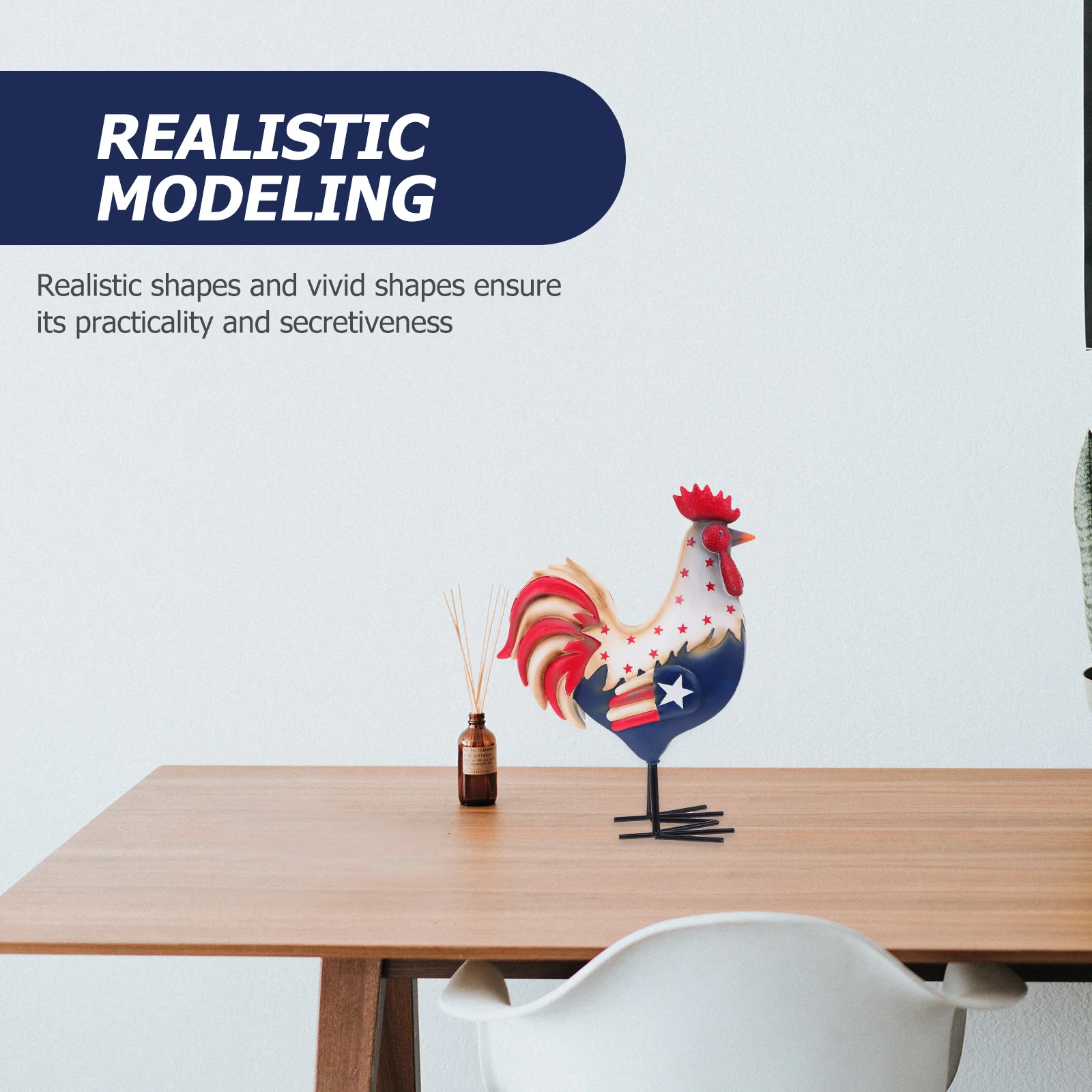 

1 Pc of Garden Decor Rooster Ornament Rooster Craft for Home Garden Desktop Bedroom