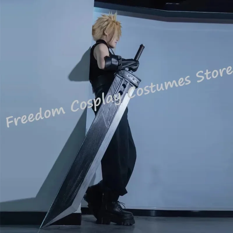 Фото Костюм для косплея из игры Final Fantasy 7 (FF7) для взрослых мужчин: жилет, брюки, пояс, парик, наряд на Хэллоуин. №2