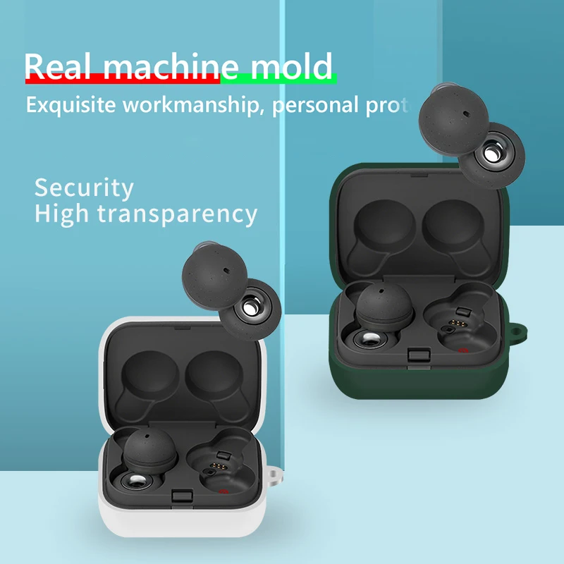 

Silicone Case For Sony LinkBuds WF-L900 Wireless Bluetooth Earphone Protective Cover Soft Shell For Sony LinkBuds With Hook