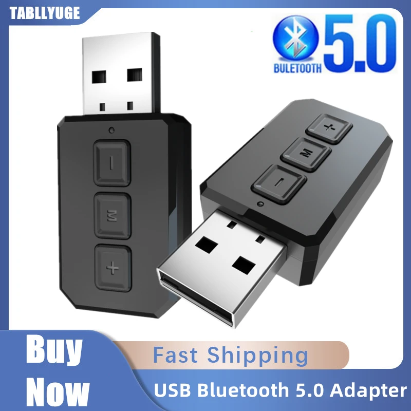 

RT02 USB 5.0 Bluetooth Adapter Dongle Handsfree Audio Receivers Wireless Transmitters with AUX RCA 3.5MM Jack Stereo For PC TV