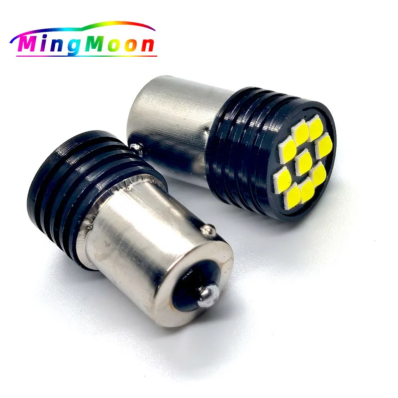 

10pcs Car LED S25 1156 BA15S 1157 BAY15D Auto DRL Turn Signal Light Brake Reverse Lamp Bulb 9SMD 3030 White DC 12V