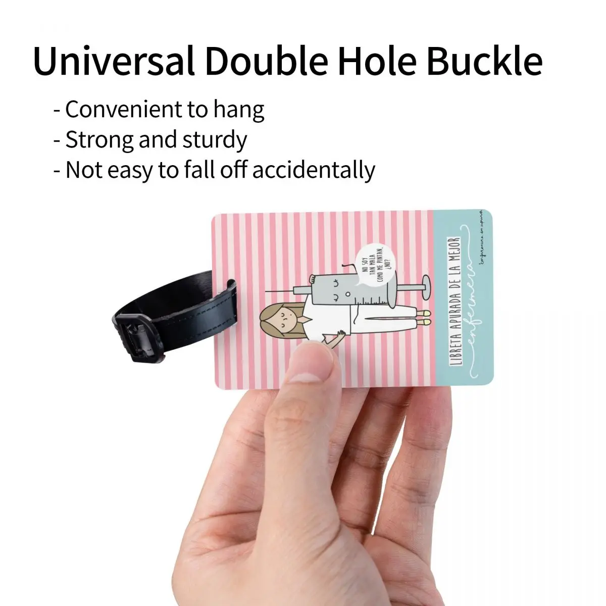 Изготовленная на заказ мультяшная женская багажная бирка с принтом медсестры и