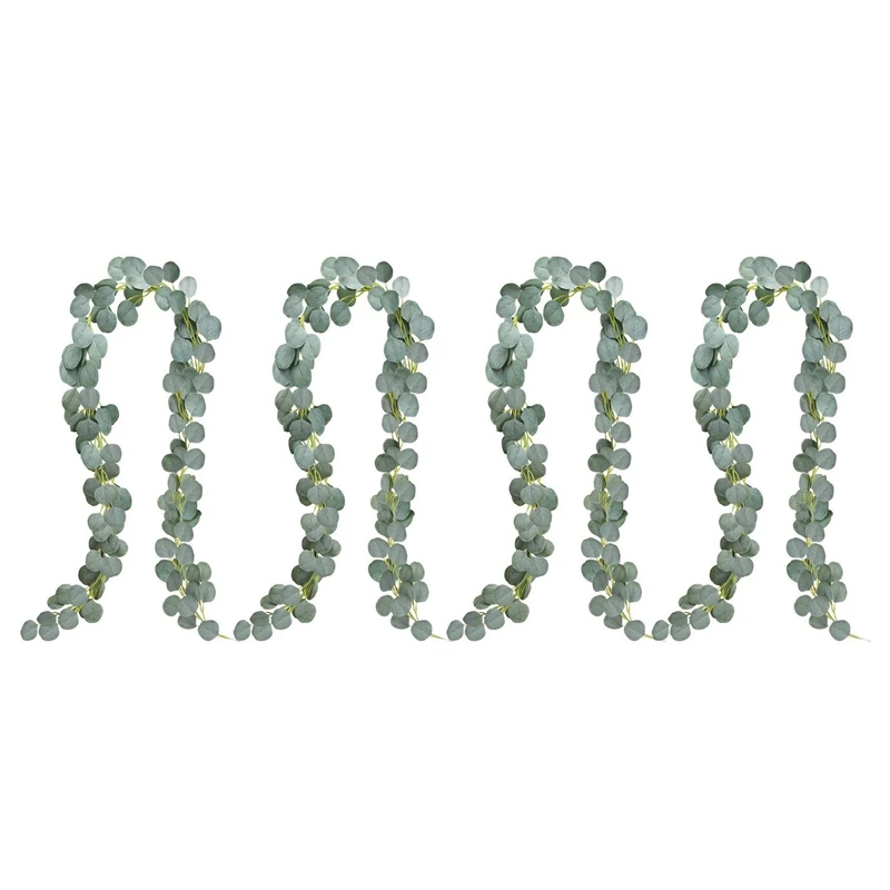 

4 шт./упаковка, искусственные листья эвкалипта