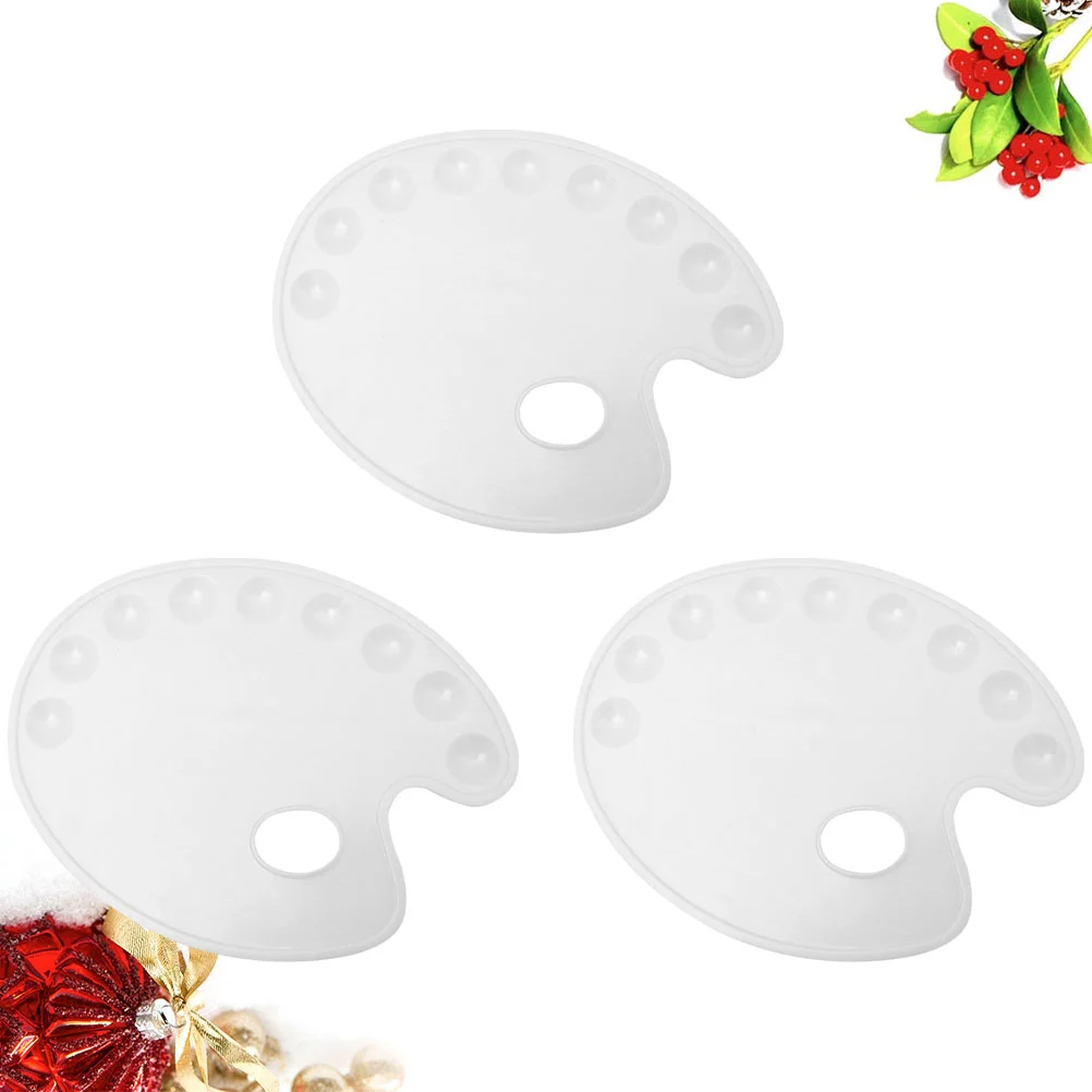 

9 Hole Palette Plastic Mixing Tray Color Board Oil Painting Plate Practical