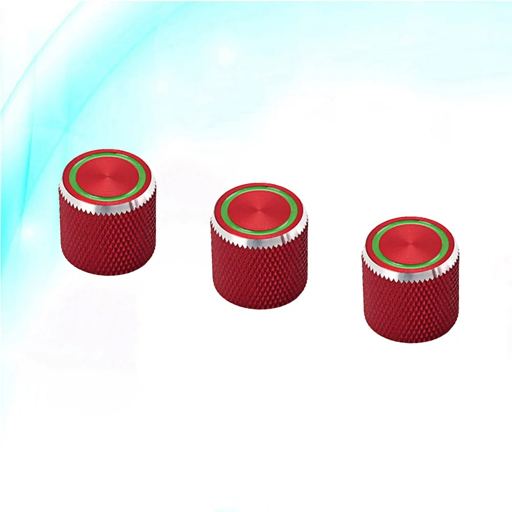 3 PCS Red Guitar Bass Knobs Volume Tone Electric Control Cap Tuning Cool Amplifiers enlarge