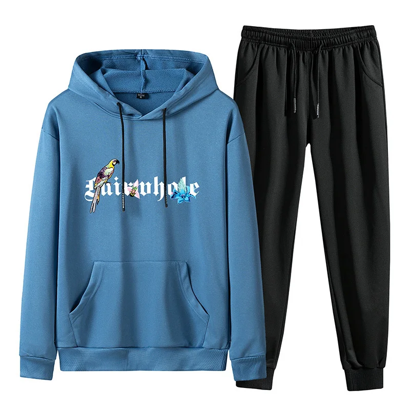 2023 New Tracksuit Men Casual Long Sleeve Hooded Man 2 Piece Hoodie +pants Sets Hip Hop Fashion Streetwear Spring Men Suits