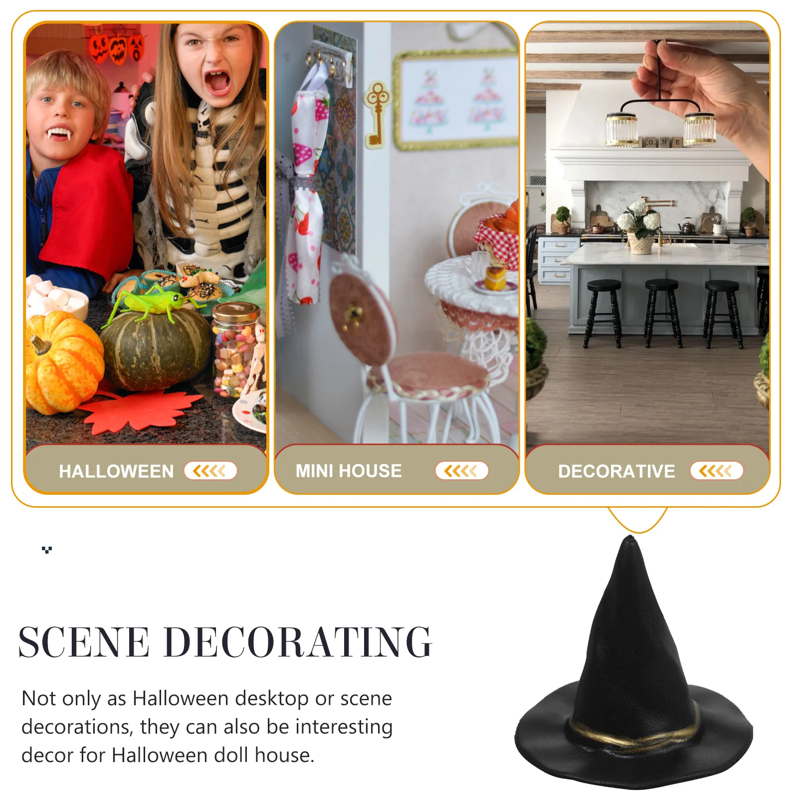 Хэллоуин искусственное украшение шляпа ведьмы паук паутина реквизит