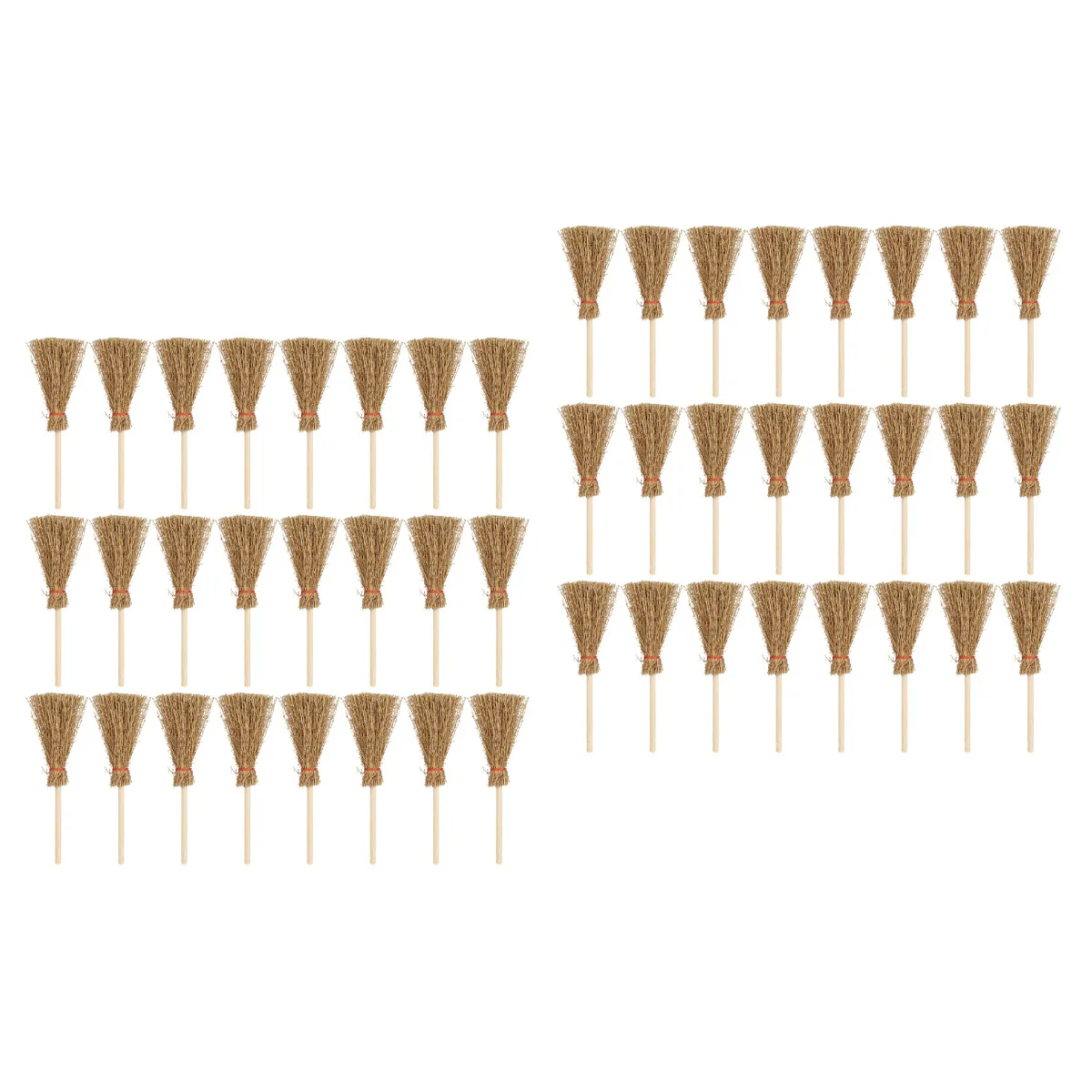 

Мини-метла для Хэллоуина, миниатюрные метлы, ведьма, искусственный декор, украшения для волшебника, соломенное украшение, миниатюры для дом...