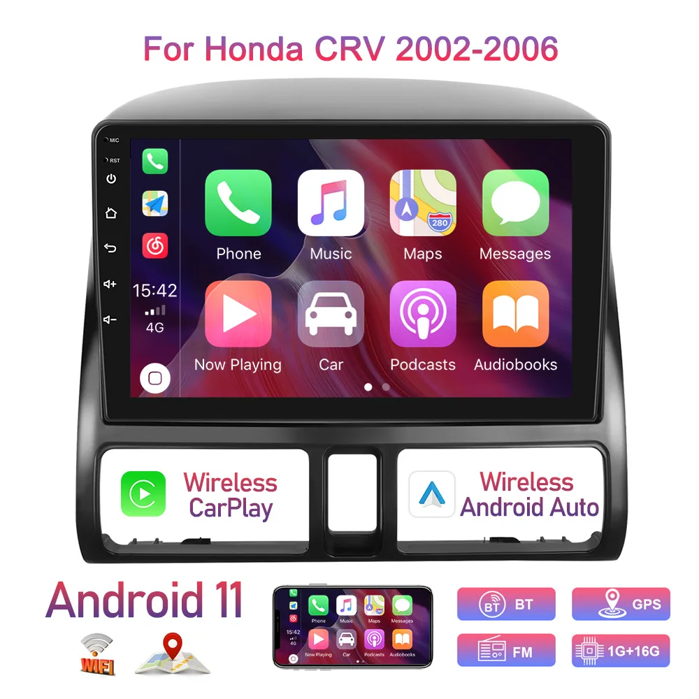 

It Is Applicable To Honda CRV02-06 Large Screen Car Mounted Carplay Android Navigator Reversing Camera All-in-one Machine