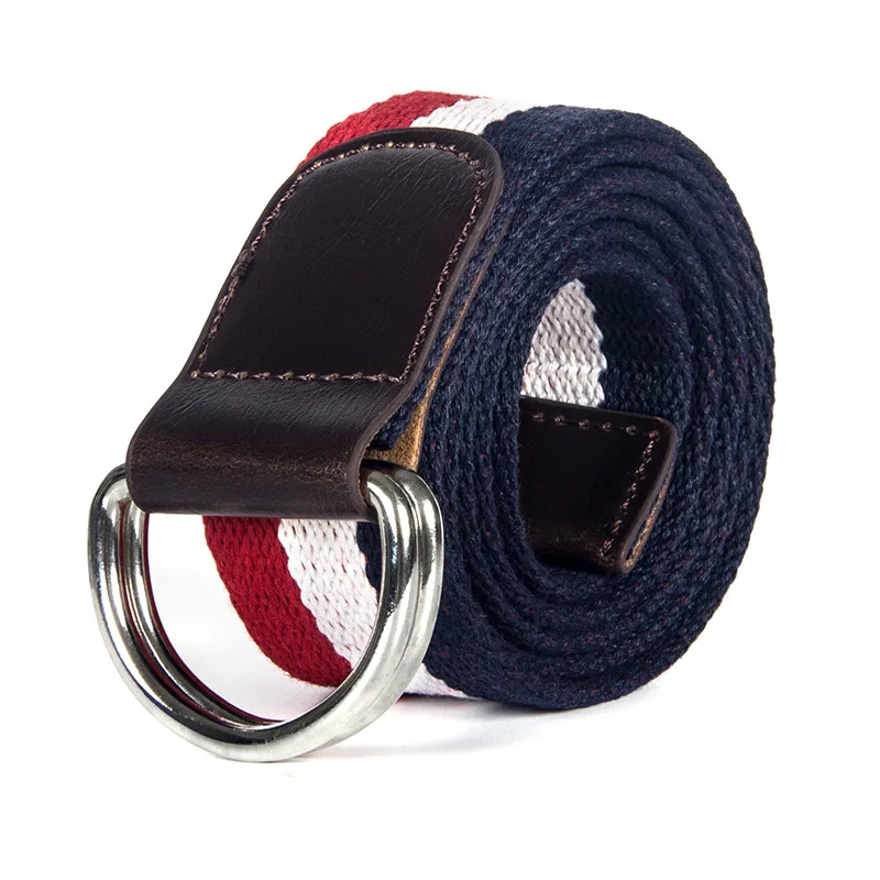 New Casual Double Ring Buckle Belt Belt Women's Belt Men's Belt Canvas Belt Belts for Women Luxury Designer Brand