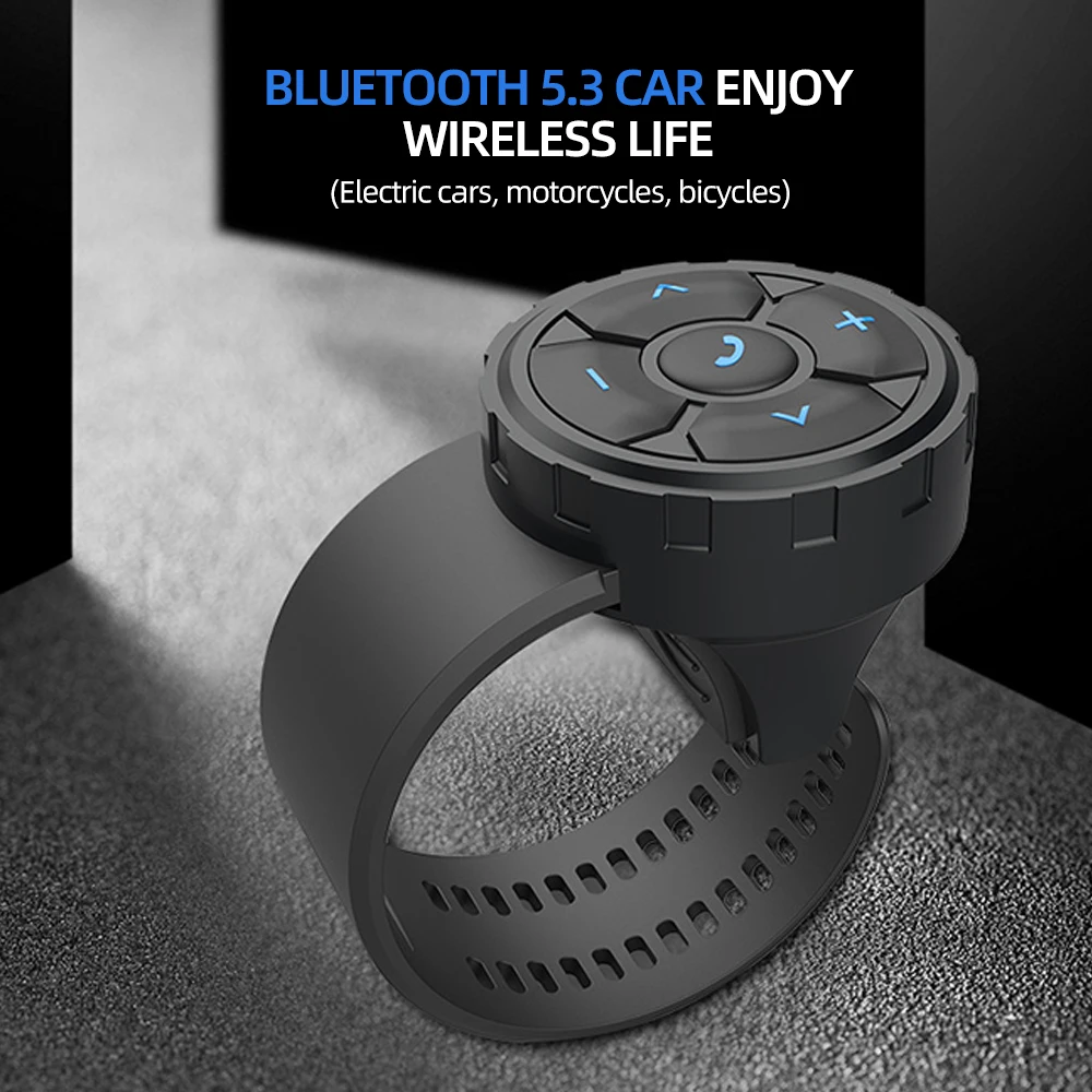 

Smart Wireless Bluetooth 5.3 Remote Button Universal Motorcycle/Bike Handlebar Media Controller Car Steering Wheel Control KO