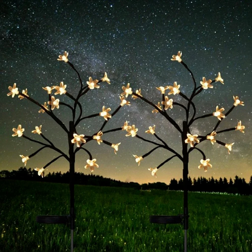 

Outdoor LED Solar Cherry Tree Light Christmas Decoration for Home Garden Solar Lights Branches Decor Yard Lawn Landscape Lamp