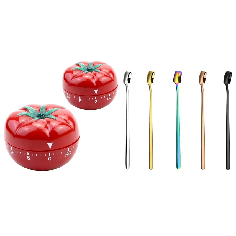 

5 шт. смешивание, перемешивание ложки, для кофе коктейльных напитков, мешалка для напитков палочки с кухонным таймером будильник для выпечки