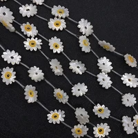 natural white butterfly shell sunflower shape beads 14 26mm daisy flower shell pendant jewelry diy earring necklace accessories