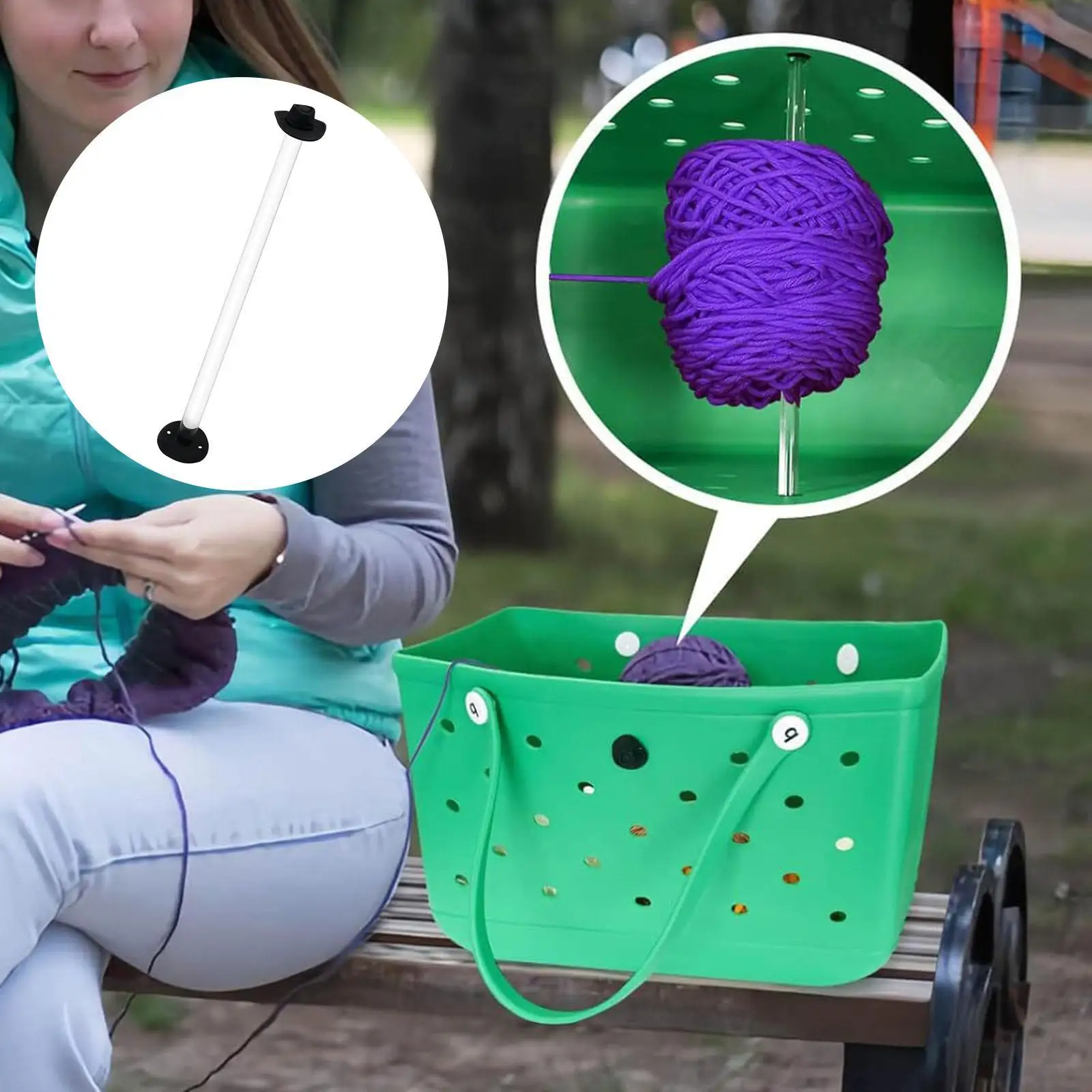 Спиннер для пряжи Портативный держатель ручной работы сумки с отверстиями офиса