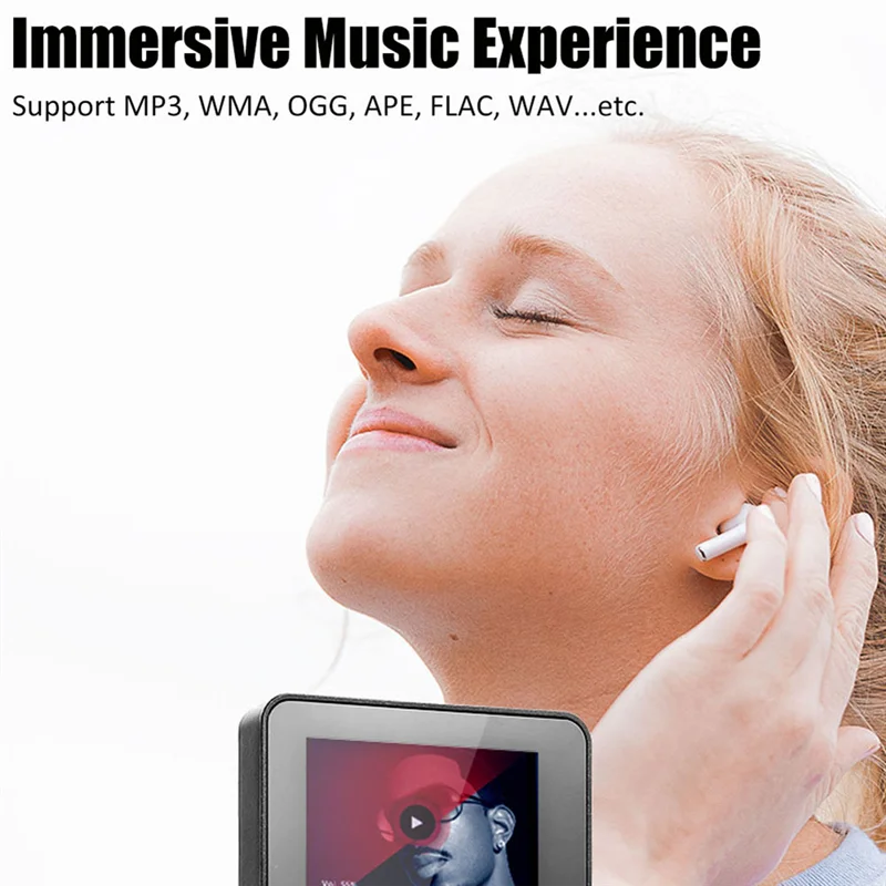 

Bluetooth MP3-плеер, портативный музыкальный плеер, спортивный плеер MP4 с экраном/динамиком, поддержка видео/фото/радио/электронной книги/детской книги