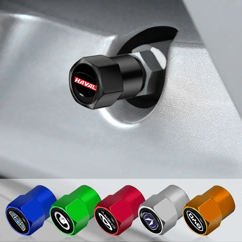 

4Pcs Metal Car Tyre Stem Air Valve Caps Auto Universal for SsangYong Kyron Actyon Tivolan Korando Rexton Tivoli Car Accessories