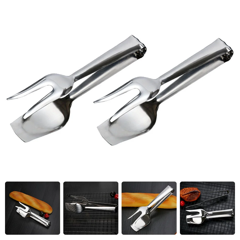 

Tongsclamp Grill Bacon Barbuecue Tools Frying Turner Holder Pancakes Clips Spatula Steak Barbecue Grilling Bbq Steel Stainless