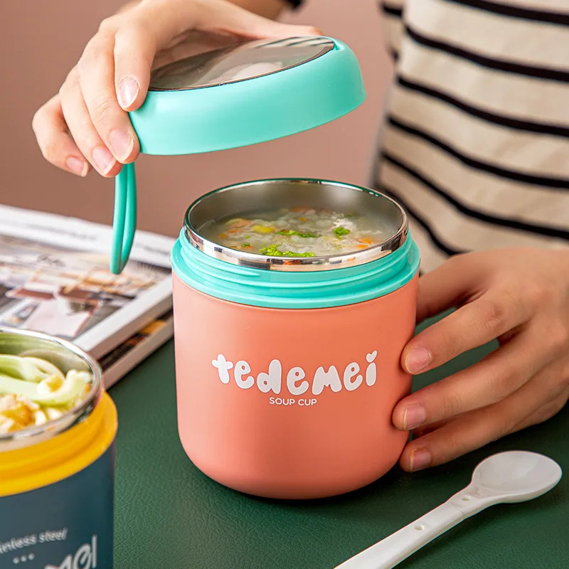 

Stainless steel sealed insulated soup cup milk breakfast cup soup jar oatmeal student office worker porridge cup small lunch box