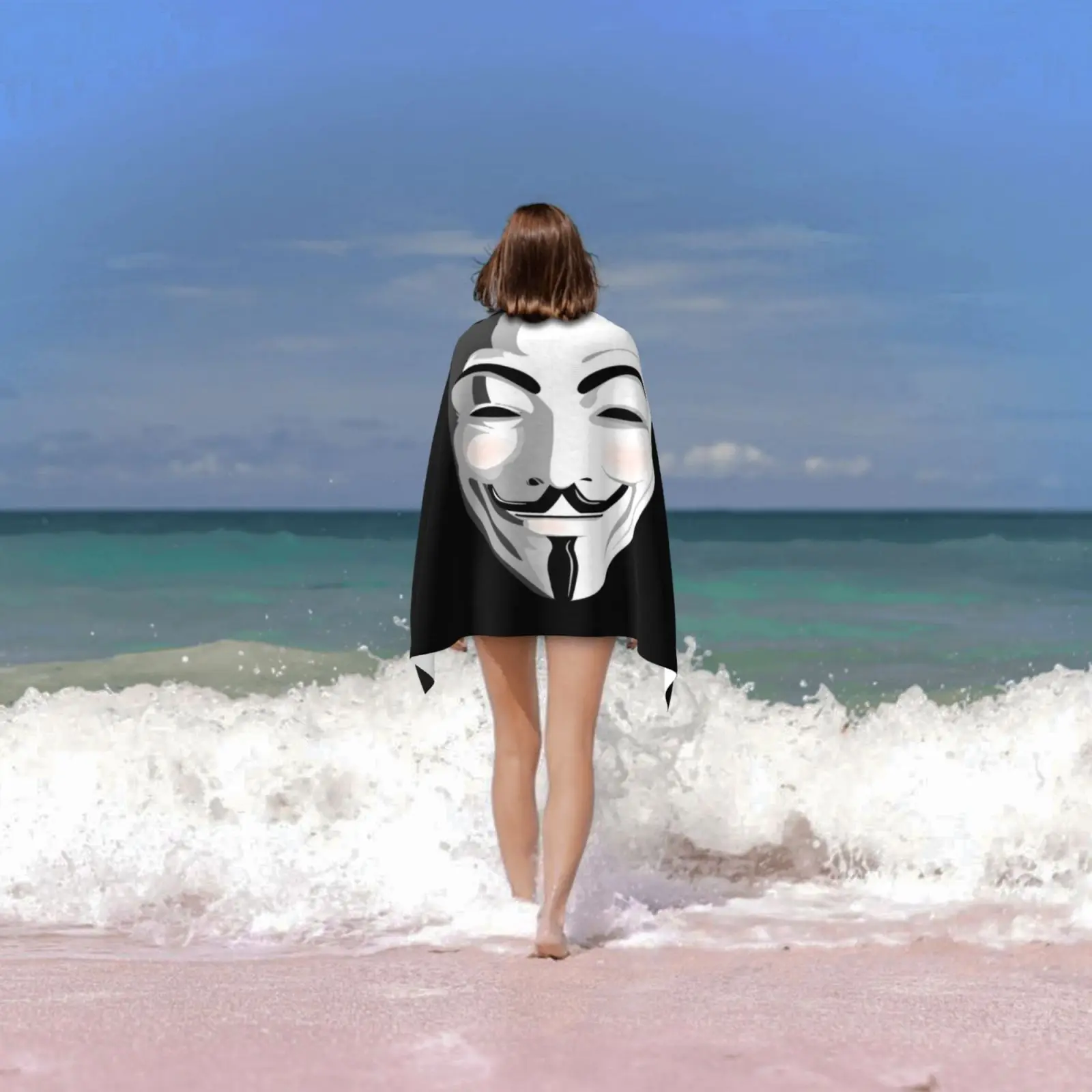 Банное полотенце Гай Фокс Пляжная подушка бак атена райот Альфа анонимный