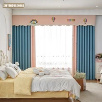 new style curtains for living room bedroom cartoon embroidery princess girl childrens room high shading window curtain