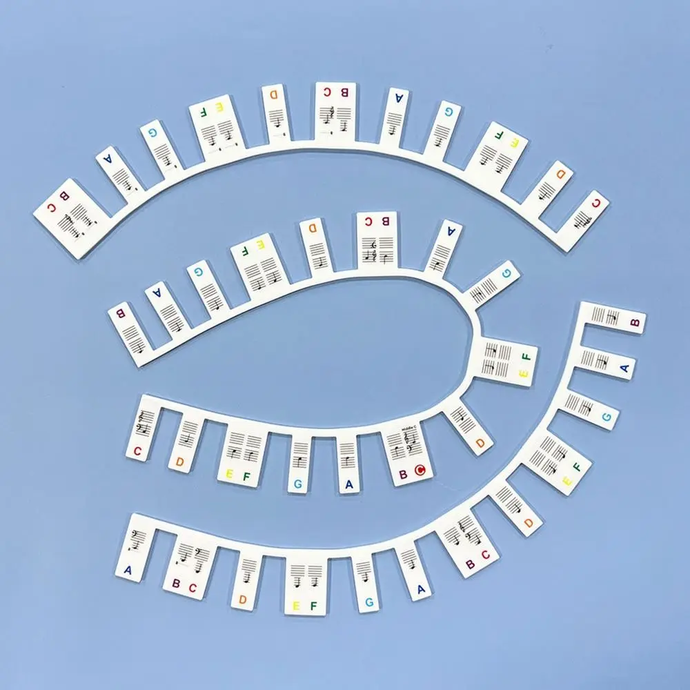 Многоразовые обучающие двойные линии фортепиано клавиатура этикетки для