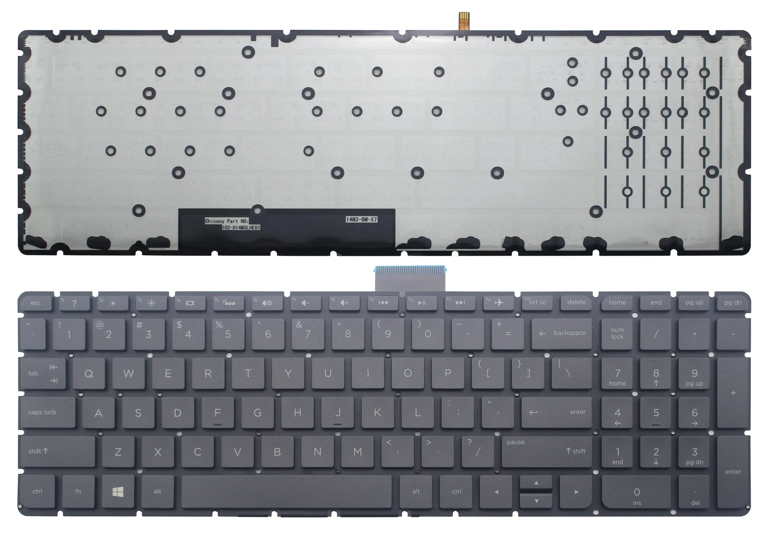 Клавиатура LARHON с английской раскладкой для HP Pavilion 15 aw000 bj000 15-ab000 15-ab100 15-ab200 15-ab500 |