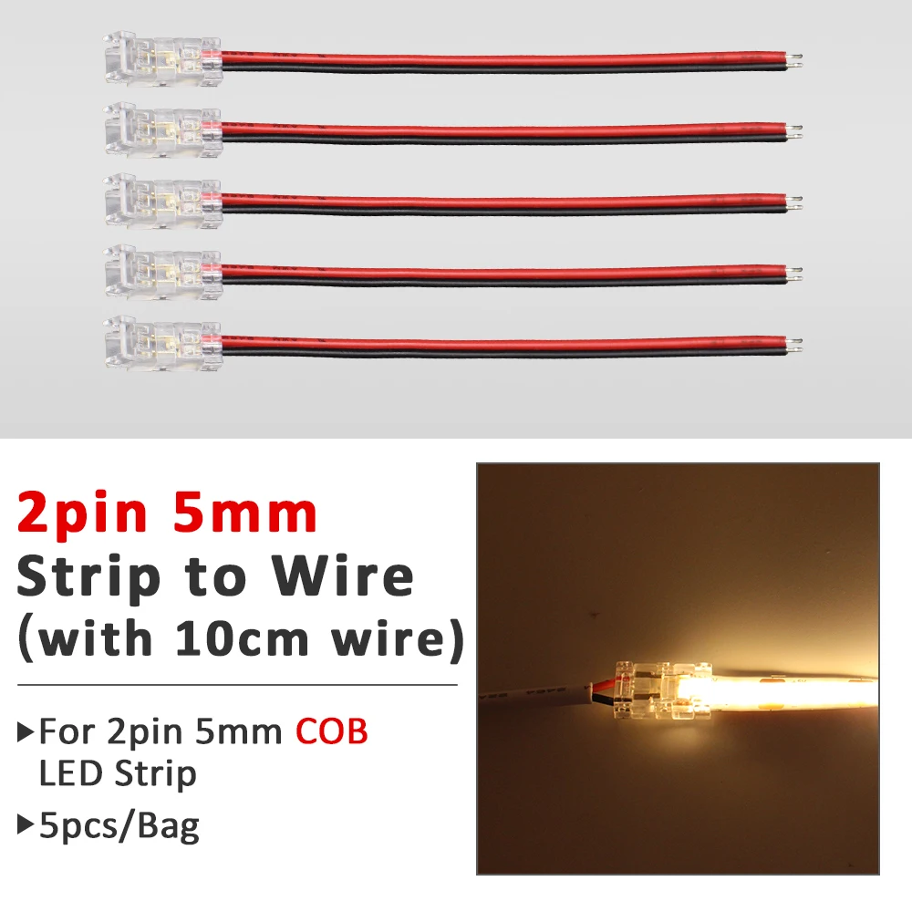 

MJJC Разъём для светодиодной ленты COB 2/3/4-pin 5/8/10 мм