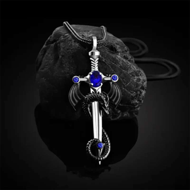 Personality Classic Creative Dragon Necklace Sword Necklace 