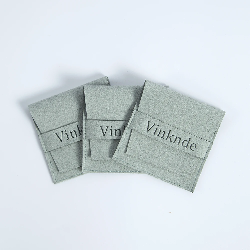 50pcs Microfiber Gift Bags 8x8cm Custom Logo Name Print Jewelry Organizer Packing Pouches Wedding Favor Candy Pouch Cosmetic Bag