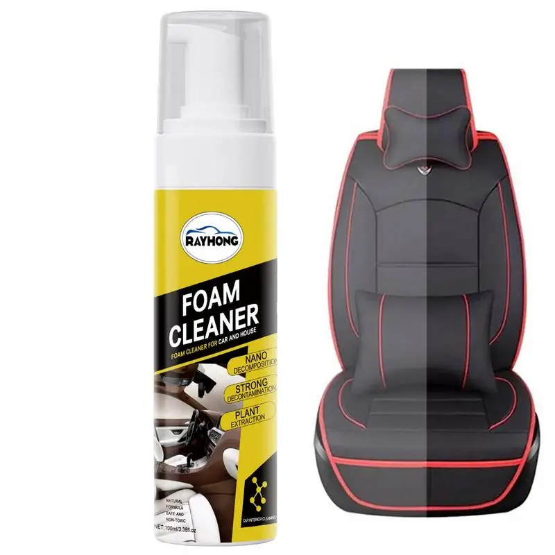 Interior Car Cleaning Foaming Spray Leather Restorer Interior Car Foam Cleaner Foam Cleaner Stain Remover Car Seat Cleaner Auto