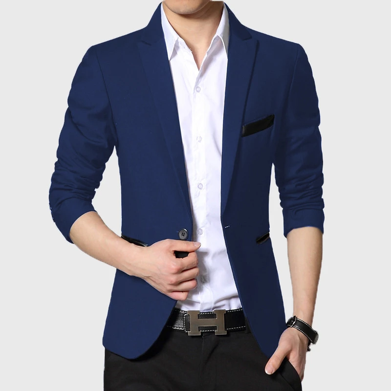 

2023 New Casual Men's Fashion Slim Jacket Suit Men's Trend Versatile Jacket Single Button Suit Jacket
