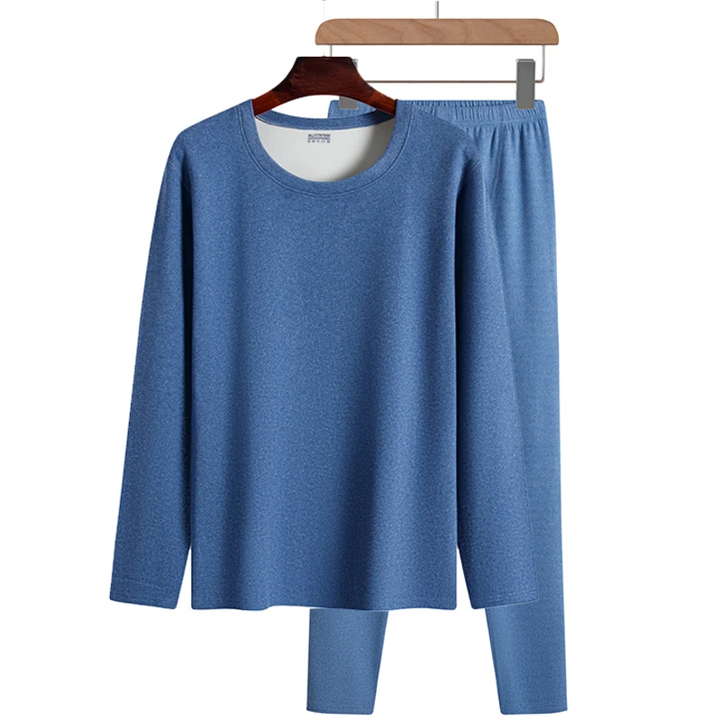 Winter Men's Thermal Underwear Sets Thick Long Johns Mens Warm O-Neck Thermo Underwear Double Layer Thick Thermal Clothes