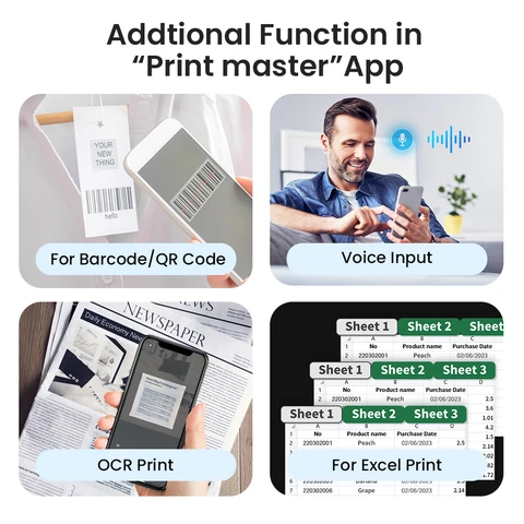 Портативный термопринтер этикеток MarkDomain M108 Bluetooth 20-50 мм