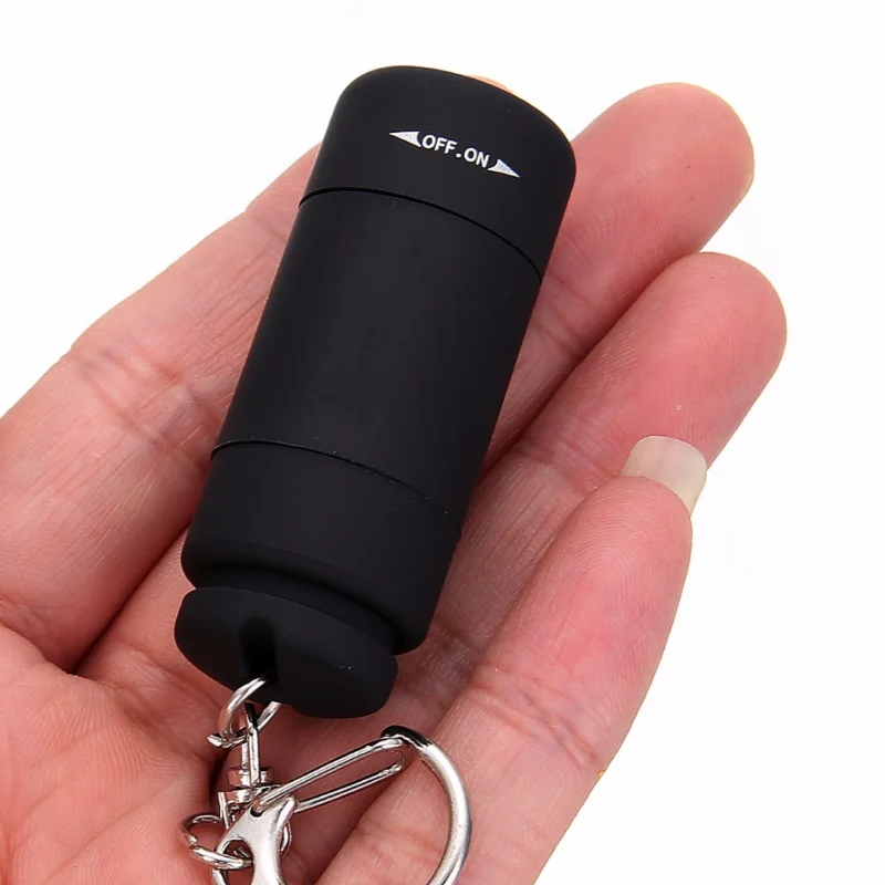 

1PC Mini Keychain Pocket Torch USB Rechargeable LED Light Flashlight Lamp Waterproof Keychain Light pocket torch keyring torch