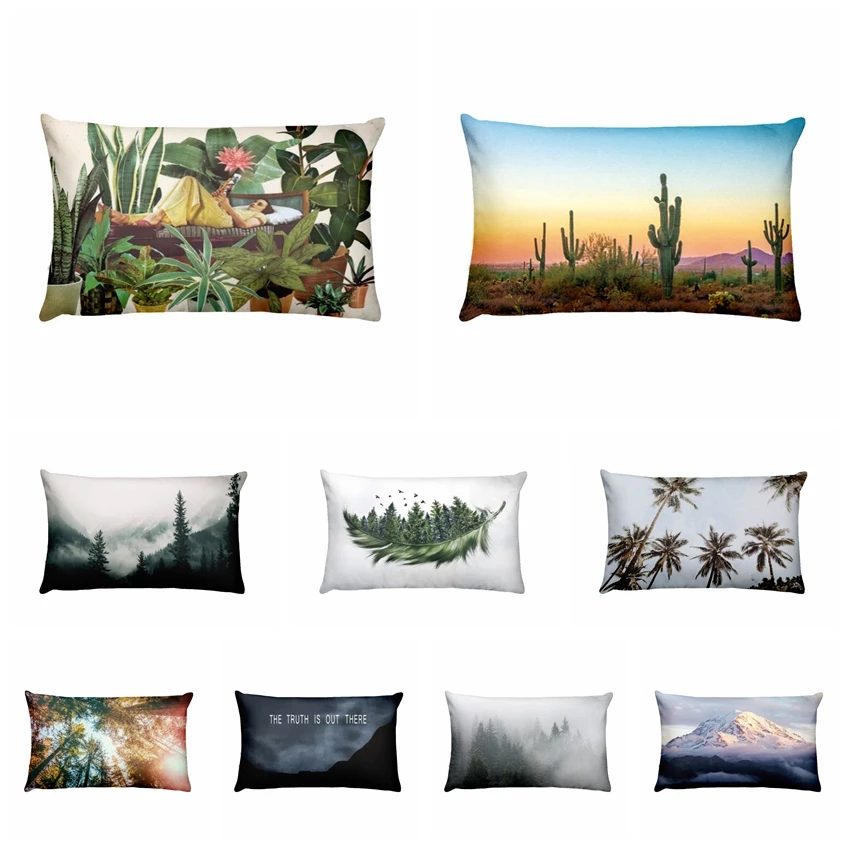 

Ocean Forest Digital Printing Waist Pillow Pillowcase Home Pillow Decoration Home Decor Sofa Pillow