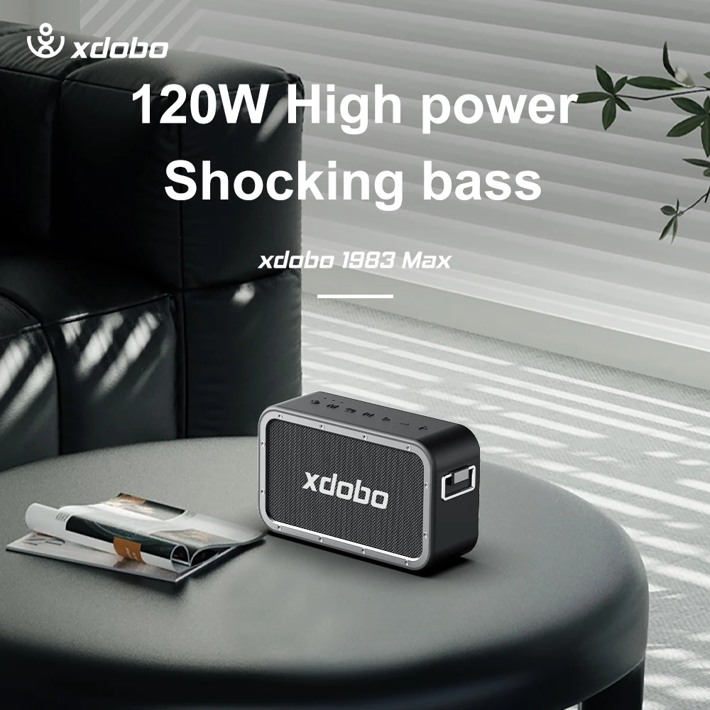 Фото XDOBO 1983 Max Портативная колонка с Bluetooth 5.3, встроенным аккумулятором на 10000 мАч, водонепроницаемость IPX5, встроенный микрофон для компьютера и мобильного телефона. №5