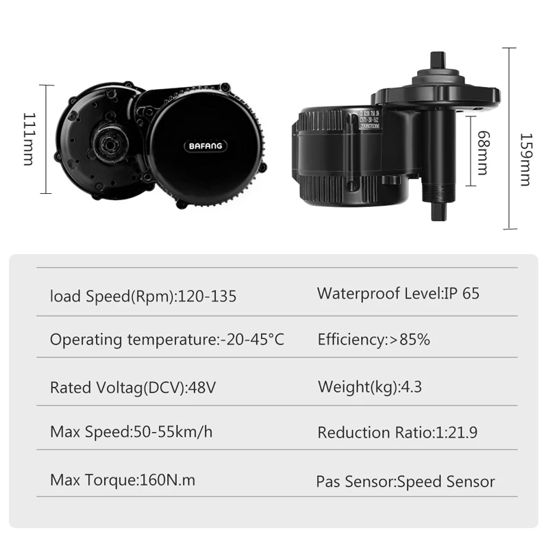 Комплект для электровелосипеда Bafang BBS02B BBS02 48 В 750 Вт |