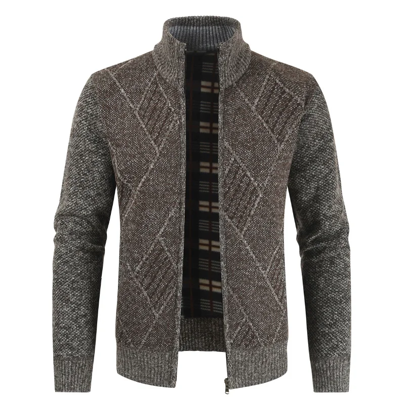 

Foreign Trade Autumn and Winter New Jacket Men's Casual Sweater Coat Fashion Handsome Trend Zipper Sports Sweater Coat