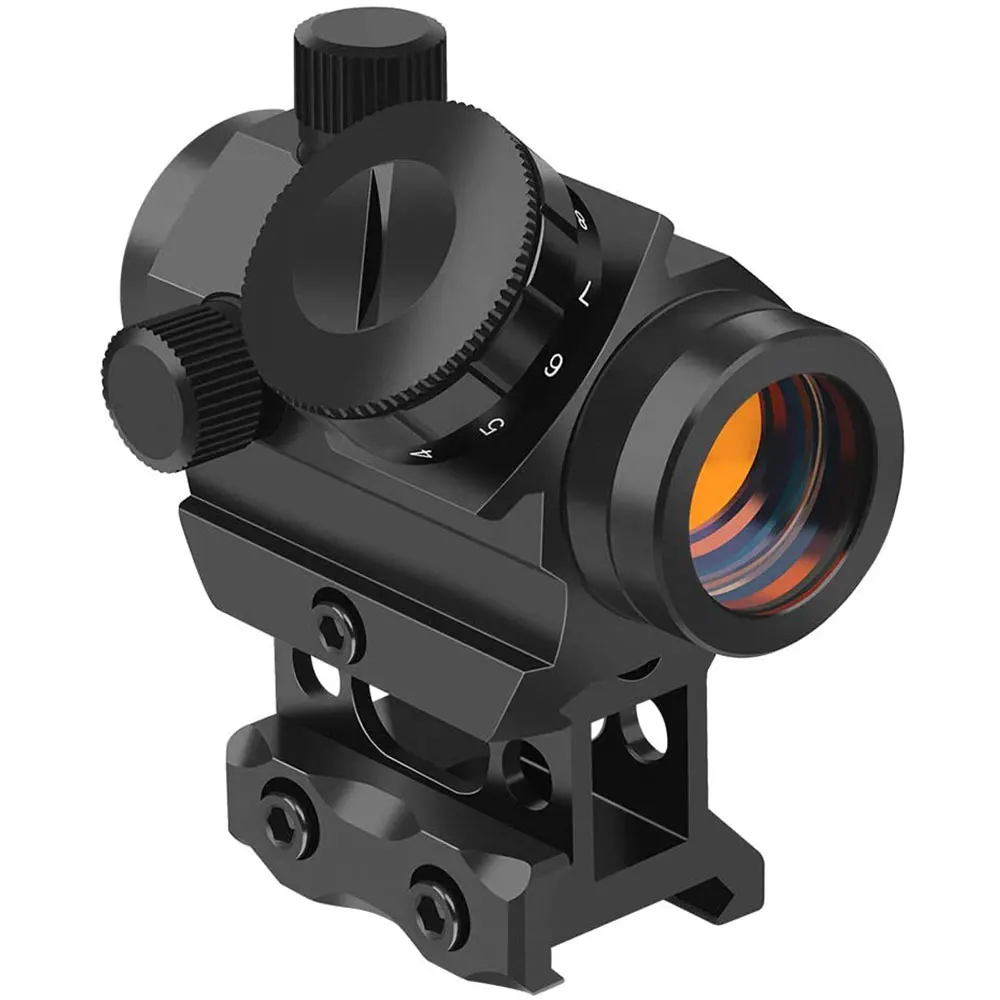 

1x20 RDS-25 Red Dot Sight 4 MOA Red Dot Sight Rifle Scope with 1 inch Riser Mount Airsoft Hunting Accessory