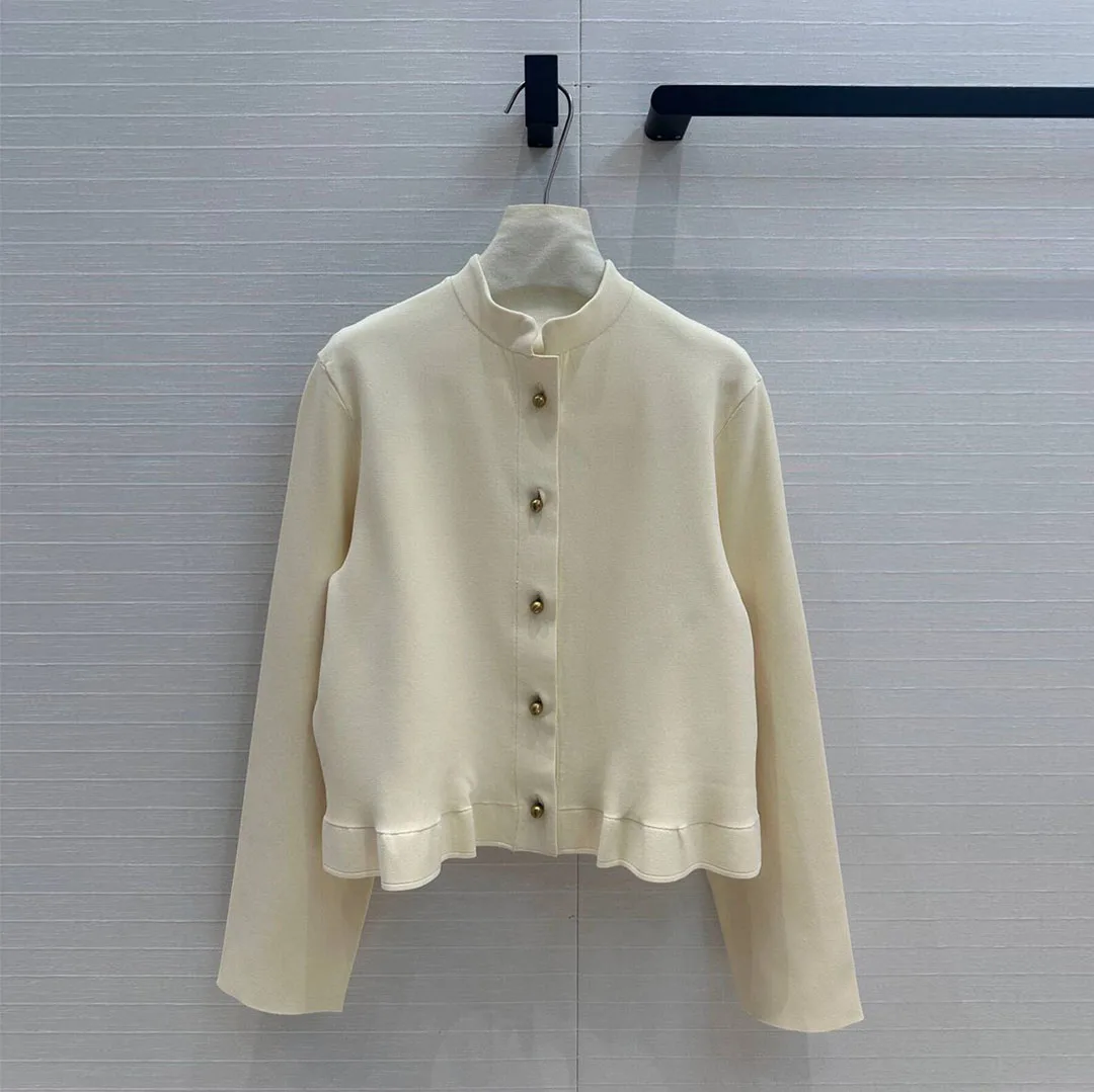 Женский винтажный вязаный свитер однобортный Кардиган составного кроя с круглым