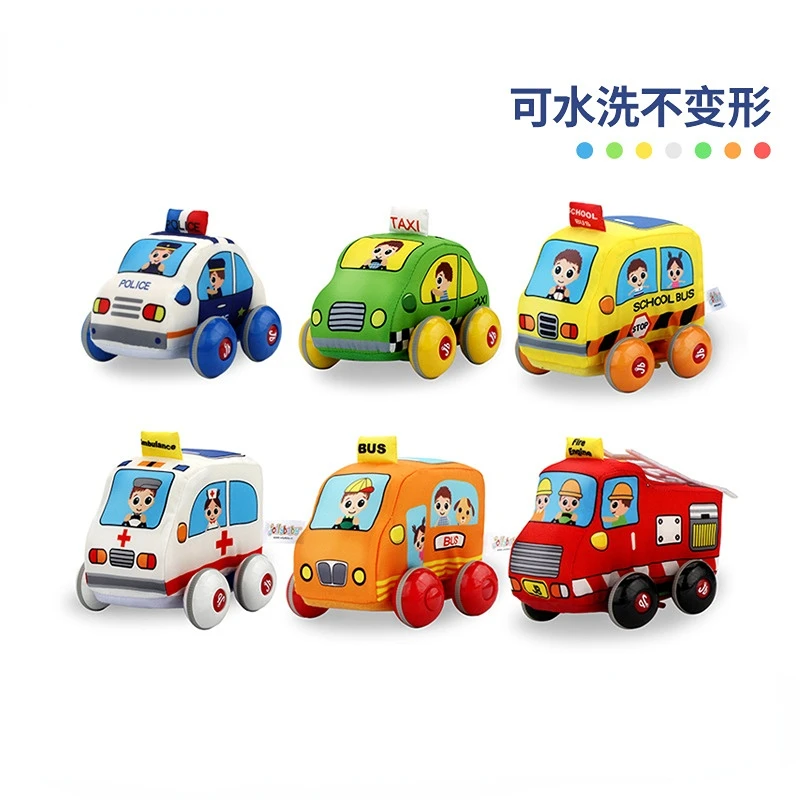 

2022 Plush Car Soft-Sided Stuffed Cars with Pull Back Mechanism Cute and Colorful for Babies and Toddlers Best Gift Toy Car