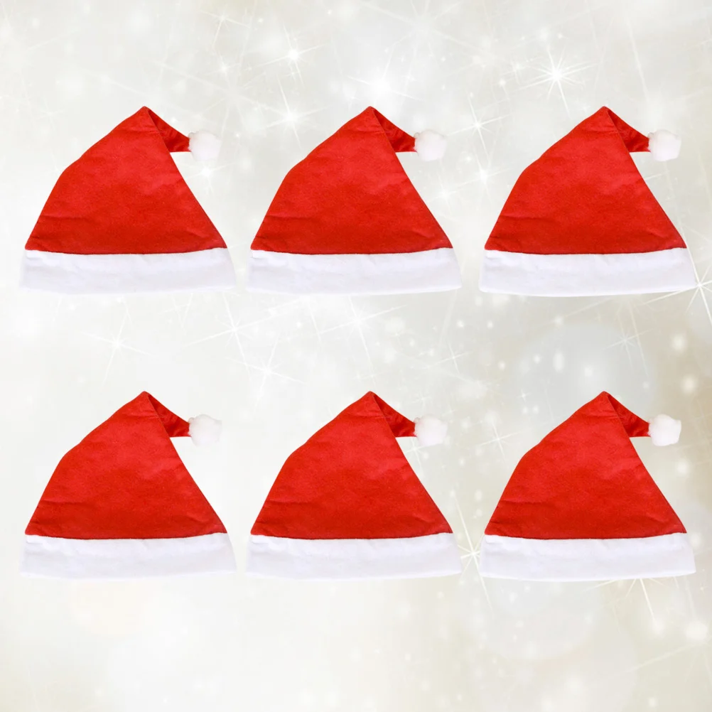

12pcs Adorable Santa Claus Non-woven Fabrics Christmas Santa Hats Headdress Party Favors (6pcs Children Hats, 6pcs Adults Hats)