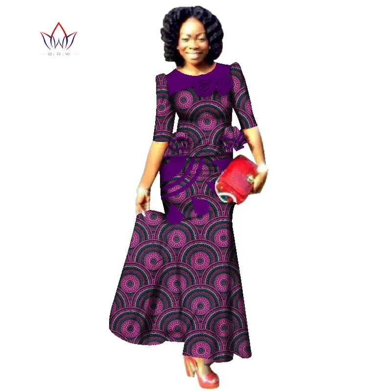 Bintarealwax 2021 Fashion African Skrit Sets for Women Traditional Plus Size Clothes Dashiki Elegant Set WY2487 | Тематическая