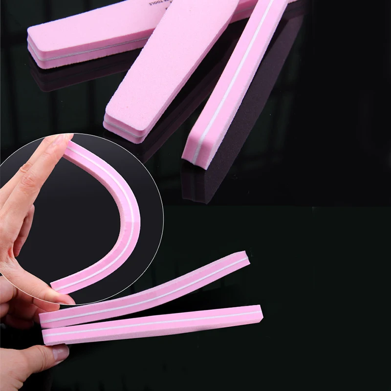 Разноцветные пилки для ногтей губка Алмазный буфер пилка моющаяся лаймовая Unghie