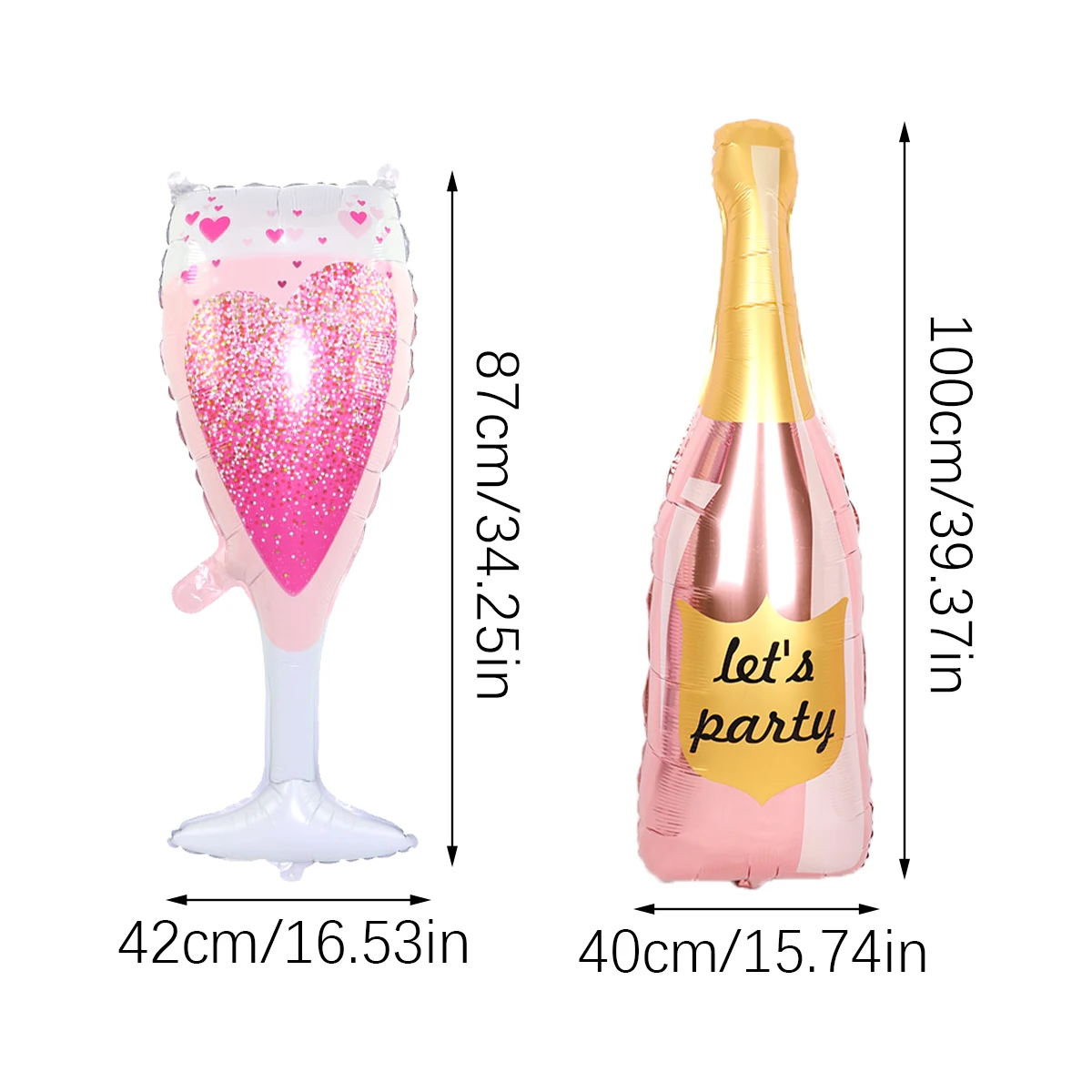 

Розовые и золотые шары для бутылок i BALON