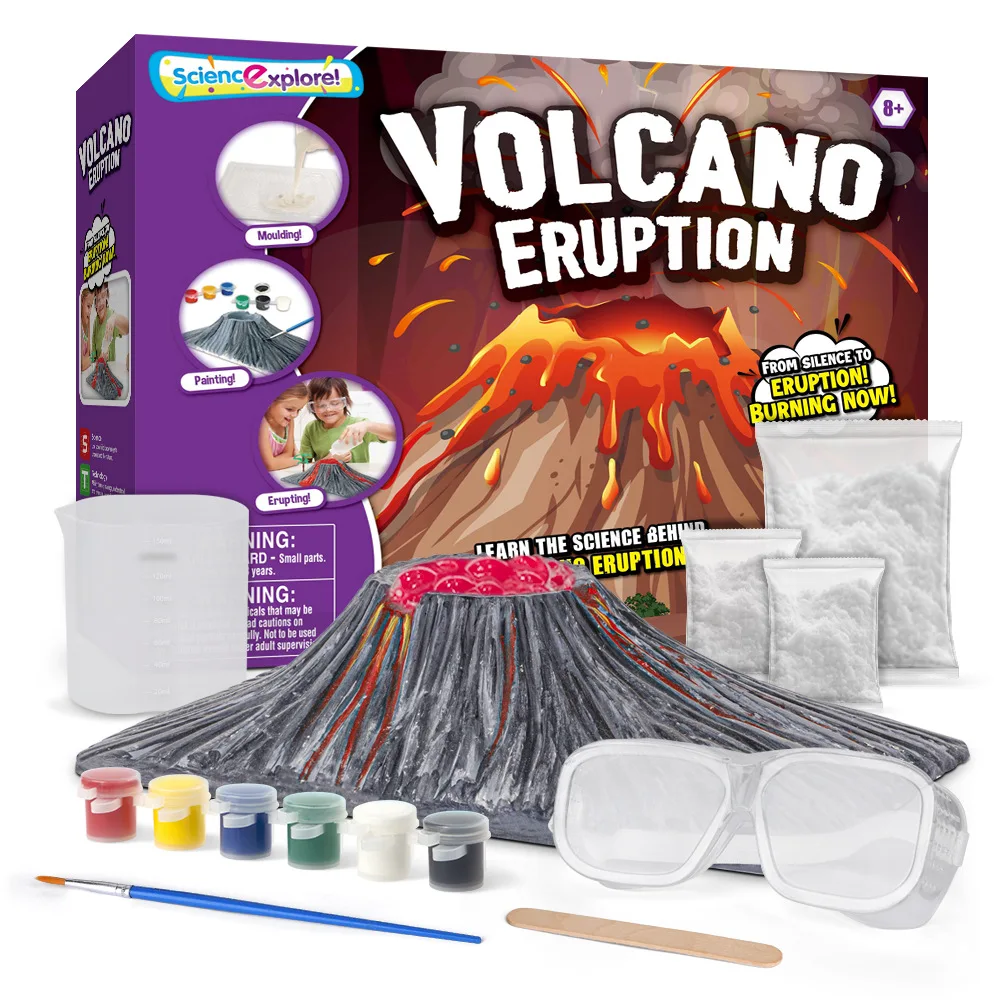 

DIY Plaster handmade kids science experiment Volcano eruption handmade soap disgusting experiment Educational puzzl toy set