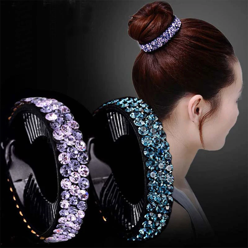 

Korean New Meatball Hair Accessories Women Hair Claws Headwear Rhinestone Flower Hairpin Bird Nest Floral Twist Clip 23 Colors